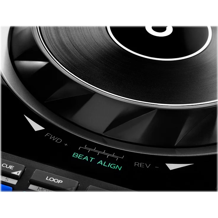 Hercules DJControl Inpulse 500 (2-Deck DJ Controller, Beatmatch Guide, IMA, 16 RGB Pads, integr. Soundkarte-Mixer, Mic-In, DJ Academy, DJUD & Serato DJ Lite, PC - Mac) – Bild 6