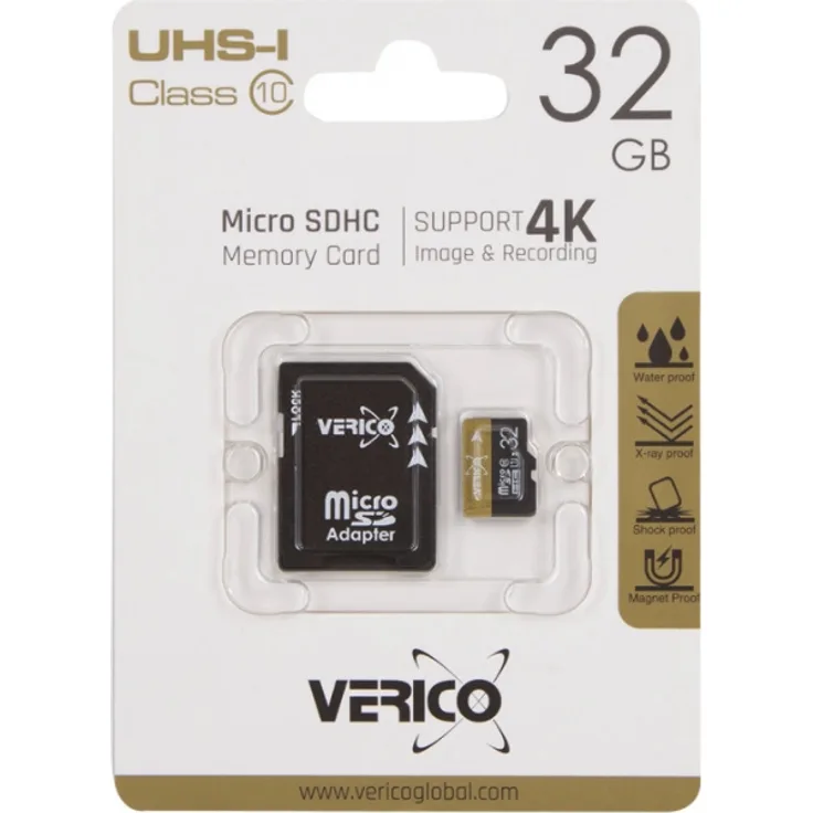 Verico MicroSDHC+Adapter 32GB C10 UHS-1 (MicroSD+Adapter) schwarz