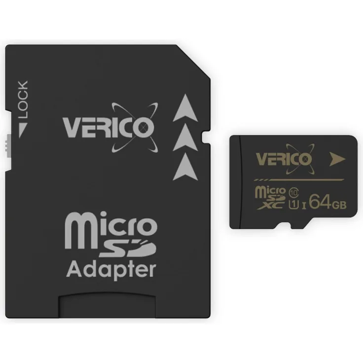 Verico MicroSDXC+Adapter 64GB C10 UHS-1 (MicroSD+Adapter) schwarz