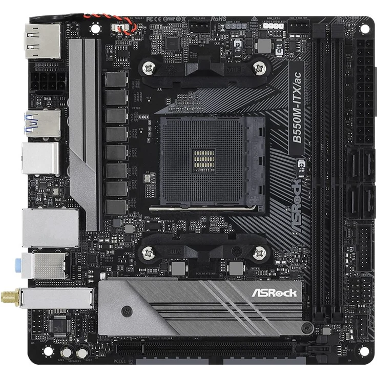 Asrock B550M-ITX/ac - Mini-ITX, AMD B550, Sockel AM4, Dual-channel DDR4 (90-MXBDH0-A0UAYZ) – Bild 4
