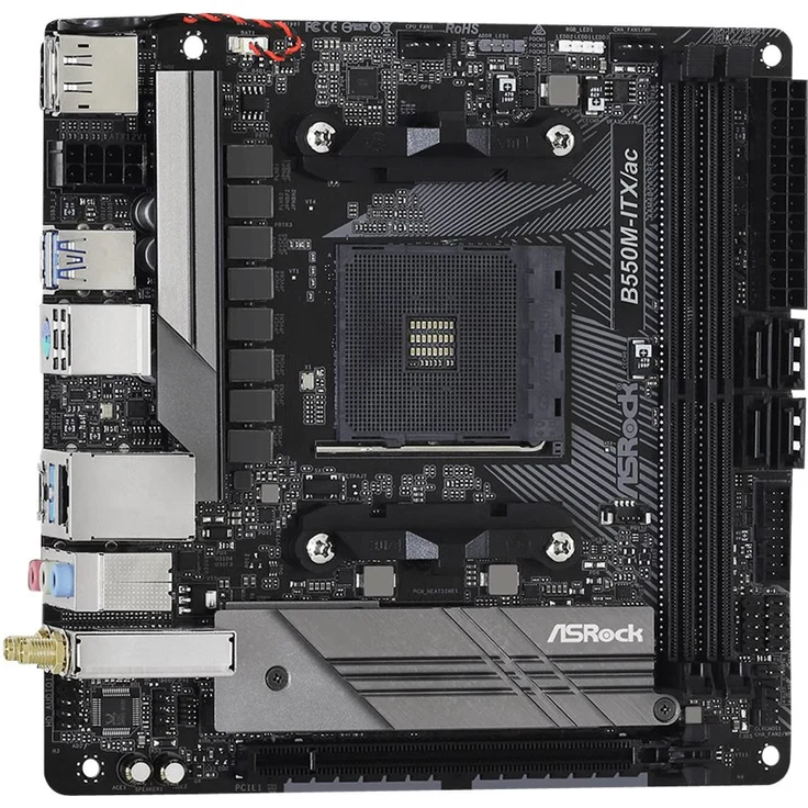 Asrock B550M-ITX/ac - Mini-ITX, AMD B550, Sockel AM4, Dual-channel DDR4 (90-MXBDH0-A0UAYZ) – Bild 3