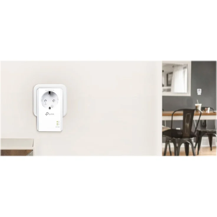 TP-Link AV1000 - Gigabit Passthrough Powerline Starter Kit - Bridge - GigE, HomePlug AV (HPAV), HomePlug AV (HPAV) 2.0, IEEE 1901 - an Wandsteckdose anschließbar (Packung mit 2) (TL-PA7017P KIT) – Bild 4