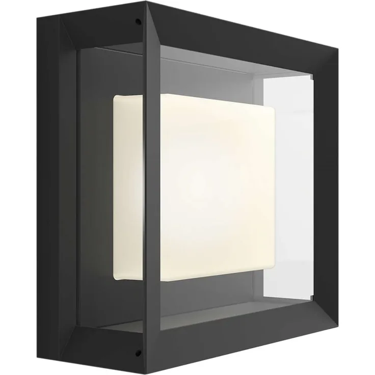 Philips Hue White & Color Amb. Econic Wandleuchte quadratisch, Schwarz, 1150lm