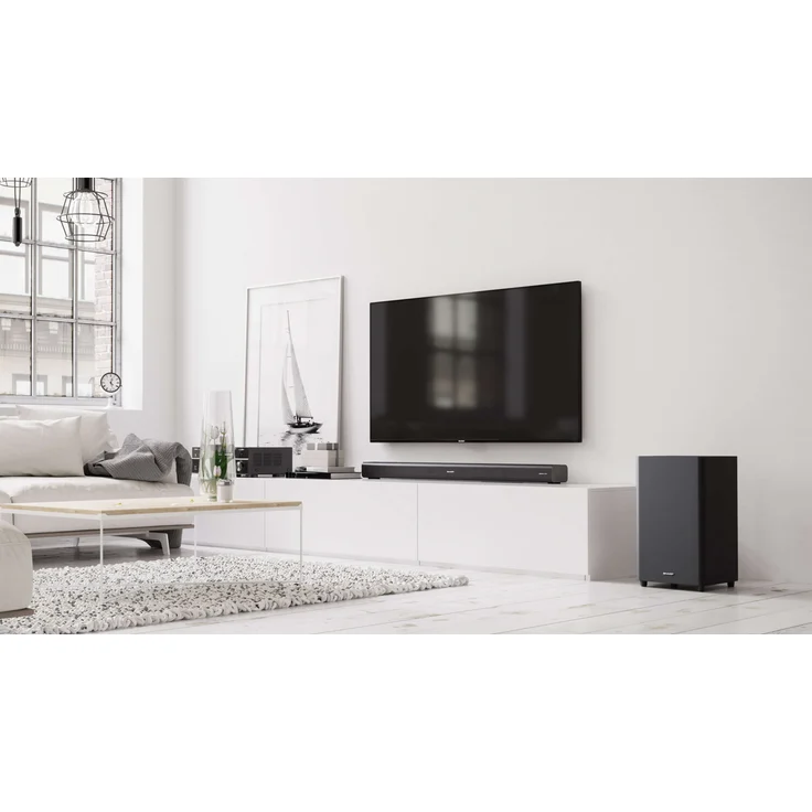 Sharp HT-SBW460 3.1 Soundbar mit kabellosem Subwoofer, Bluetooth, HDMI, Dolby Atmos, schwarz (2019) – Bild 7