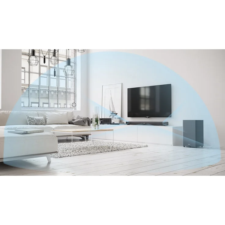 Sharp HT-SBW460 3.1 Soundbar mit kabellosem Subwoofer, Bluetooth, HDMI, Dolby Atmos, schwarz (2019) – Bild 10