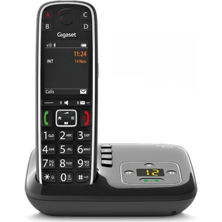 Gigaset E720A elegantes Seniorentelefon mit Anrufbeantworter und praktischen Bedienungshilfen (DECT Telefon mit Rufnummeransage, Bluetooth, SOS Funktion, einfacher Bedienung), Analog-Telefon, schwarz – Bild 8