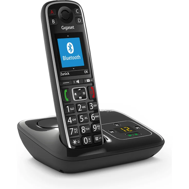 Gigaset E720A elegantes Seniorentelefon mit Anrufbeantworter und praktischen Bedienungshilfen (DECT Telefon mit Rufnummeransage, Bluetooth, SOS Funktion, einfacher Bedienung), Analog-Telefon, schwarz – Bild 9
