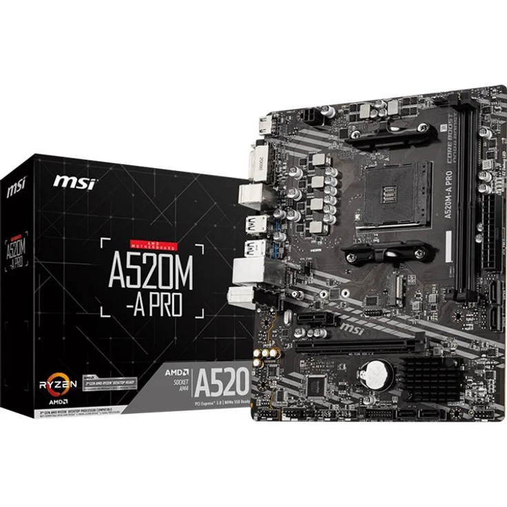 MSI A520M-A PRO - mini ATX, AMD A520, Sockel AM4, Dual-channel DDR4-SDRAM (A520M-A PRO) – Bild 5