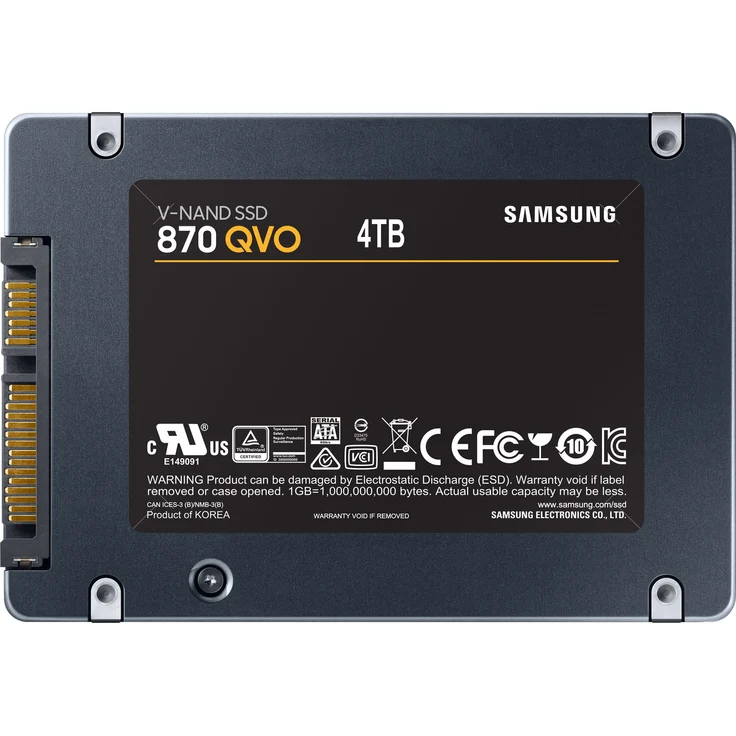 Samsung 870 QVO MZ-77Q4T0BW - Solid-State-Disk - verschlüsselt - 4 TB - intern - 2.5 Zoll (6.4 cm) - SATA 6Gb/s - Puffer: 4 GB - 256-Bit-AES - TCG Opal Encryption (MZ-77Q4T0BW) – Bild 3