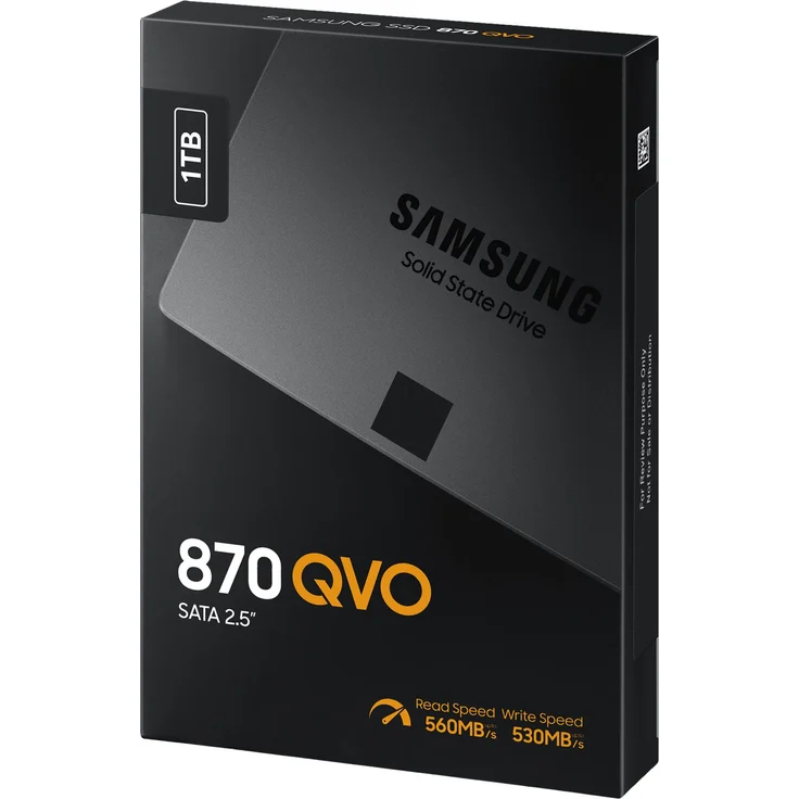 Samsung 870 QVO MZ-77Q1T0BW - Solid-State-Disk - verschlüsselt - 1 TB - intern - 2.5 Zoll (6.4 cm) - SATA 6Gb/s - Puffer: 1 GB - 256-Bit-AES - TCG Opal Encryption (MZ-77Q1T0BW) – Bild 8