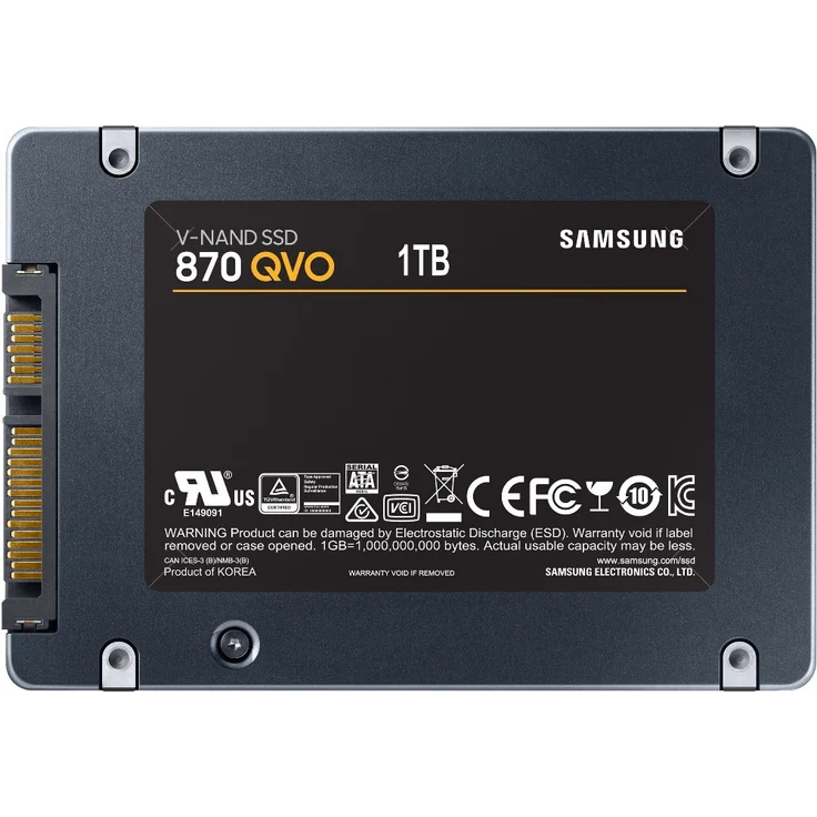 Samsung 870 QVO MZ-77Q1T0BW - Solid-State-Disk - verschlüsselt - 1 TB - intern - 2.5 Zoll (6.4 cm) - SATA 6Gb/s - Puffer: 1 GB - 256-Bit-AES - TCG Opal Encryption (MZ-77Q1T0BW) – Bild 6