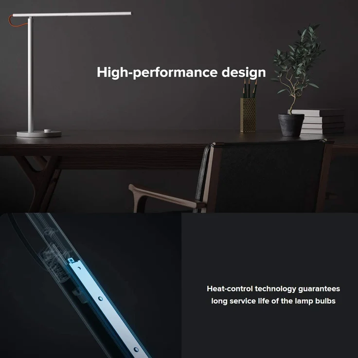 Xiaomi Mi Smart LED Desk Lamp 1S, Schreibtischlampe mit iOS/Android App Anbindung, Dimmbar, Lichtfarbe Kalt- bis Warmweiß wählbar, 9 Watt, 30 - 520 Lumen, 2600 - 5000 Kelvin, unterstützt Sprachassistenten – Bild 9