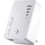 devolo WiFi Repeater ac (1200 Mbit-s, 1x Gigabit Ethernet LAN Port, WPS, WLAN Repeater und WLAN Verstärker, WiFi Extender, 5 stufige Signalstärkeanzeige, Accesspoint-Funktion, kompaktes Design) weiß