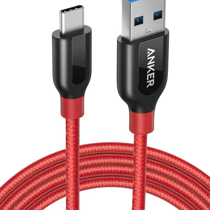 Anker PowerLine+ 1,8 m USB C Kabel auf USB 3.0 A, rot (A8169091)
