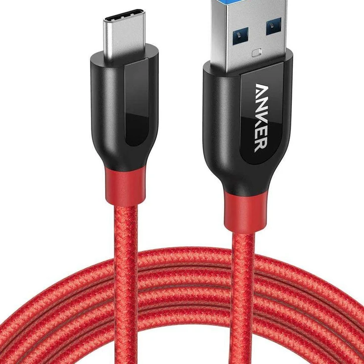 Anker PowerLine+ 1,8 m USB C Kabel auf USB 3.0 A, rot (A8169091)