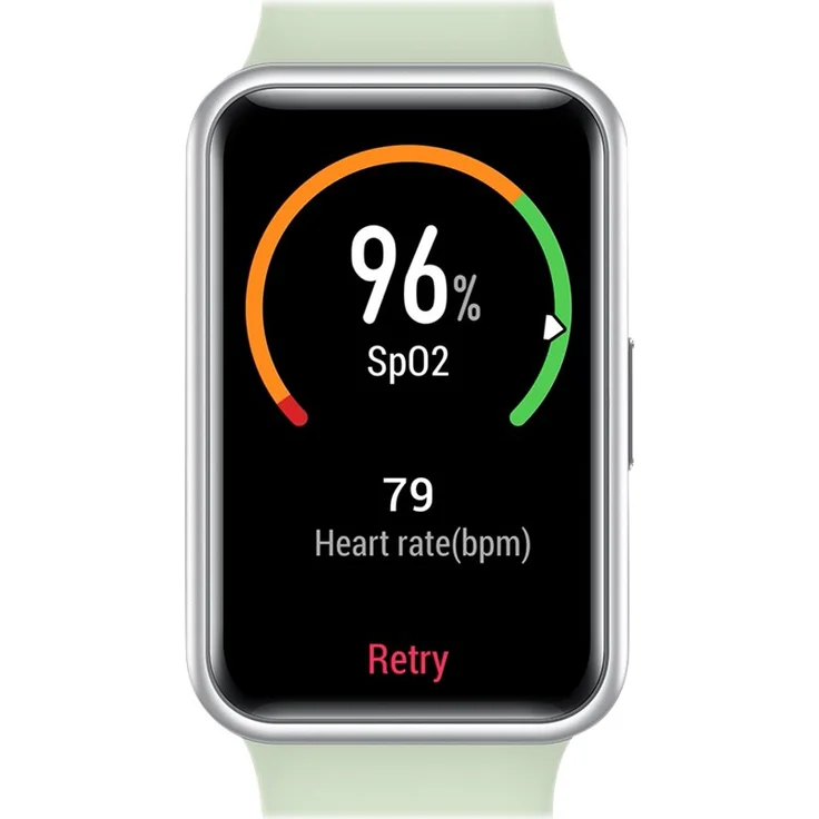 Huawei Watch Fit Smartwatch GPS, Unisex, 46x30mm, Silikonarmband, Minzgrün – Bild 8
