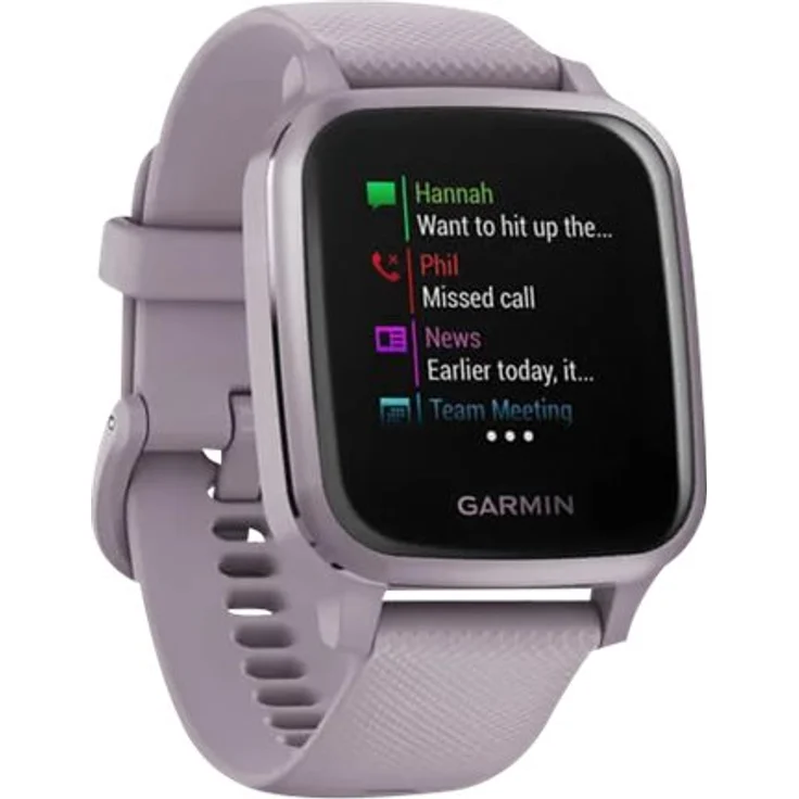 Garmin Venu Sq Smartwatch GPS, Unisex, Kunststoffgehäuse, Lavendel (010-02427-12) – Bild 3