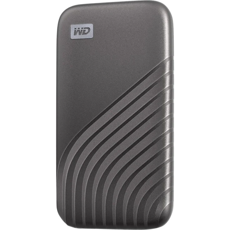 WD My Passport SSD WDBAGF5000AGY - Solid-State-Disk - verschlüsselt - 500 GB - extern (tragbar) - USB 3.2 Gen 2 (USB-C Steckverbinder) - 256-Bit-AES - Space-grau (WDBAGF5000AGY-WESN) – Bild 1