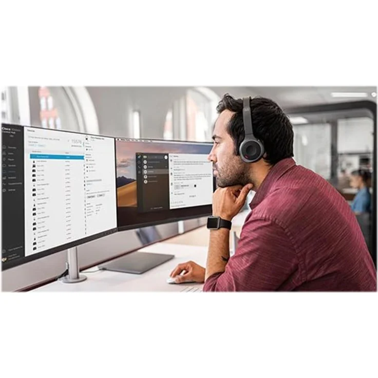 Cisco 730 WIRELESS DUAL On-Ear-Kopfhörer, mit Bluetooth, Mikrofon, schwarz – Bild 8