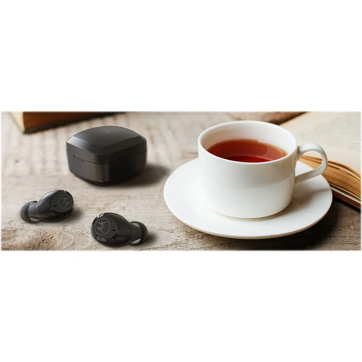 Motorola Vervebuds 100 - Bluetooth In-Ear Kopfhörer (kabellos) - 14 Std - IPX5 Waterproof - Kompatibel mit Alexa, Siri und Google Assistant - Schwarz – Bild 3