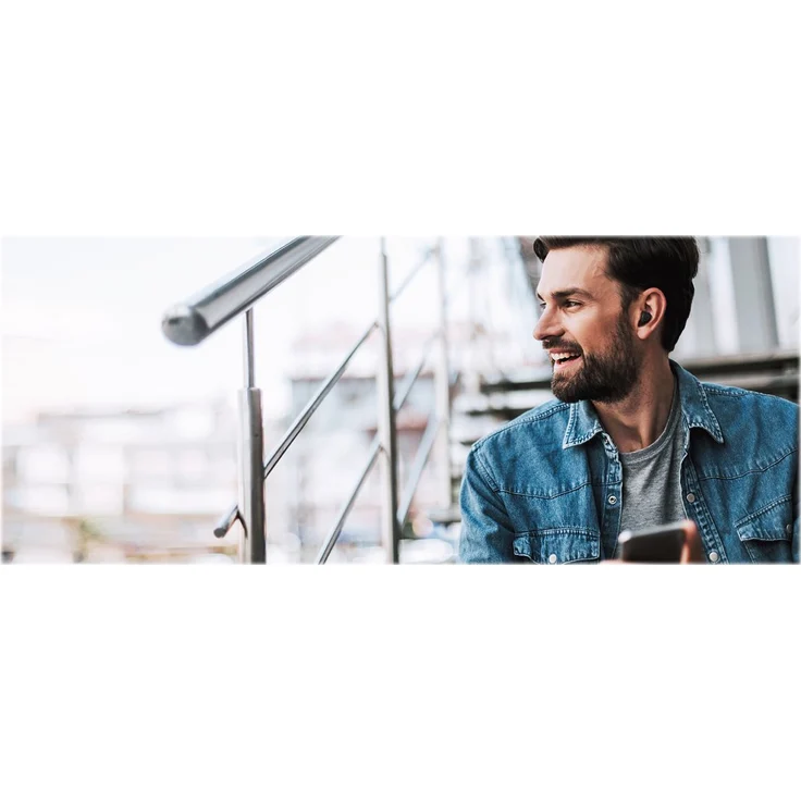 Motorola Vervebuds 100 - Bluetooth In-Ear Kopfhörer (kabellos) - 14 Std - IPX5 Waterproof - Kompatibel mit Alexa, Siri und Google Assistant - Schwarz – Bild 4