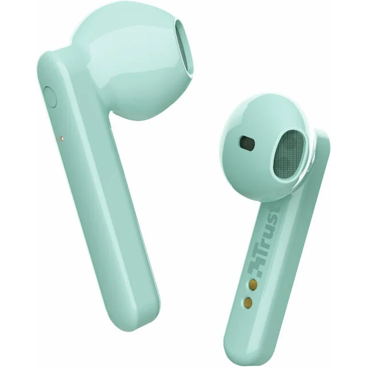 Trust Mobile Primo Touch Bluetooth Kopfhörer in Ear, Kabellose Ohrhörer, True Wireless Earbuds mit Ladecase (TWS, Mit Mikrofon, 10H Spielzeit) Türkis – Bild 2