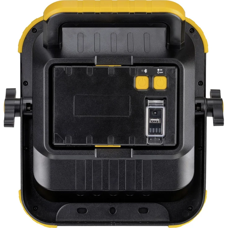 Brennenstuhl Mobiler Akku LED Baustrahler mit Bluetooth Lautsprecher (30 Watt, IP54 für außen und innen, LED Arbeitsstrahler mit integrierter Powerbank) – Bild 3