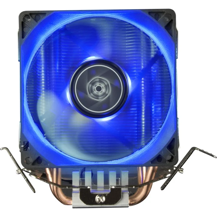 Silverstone KR03 Krypton CPU-Kühler, 92-mm- Blaue LED-Lüfter, 2000 RPM, Hydraulisches Lager, Kupferbasis, Heatpipes mit Aluminiumlamellen, Universelle Sockelkompatibilität Intel&AMD, SST-KR03 – Bild 2