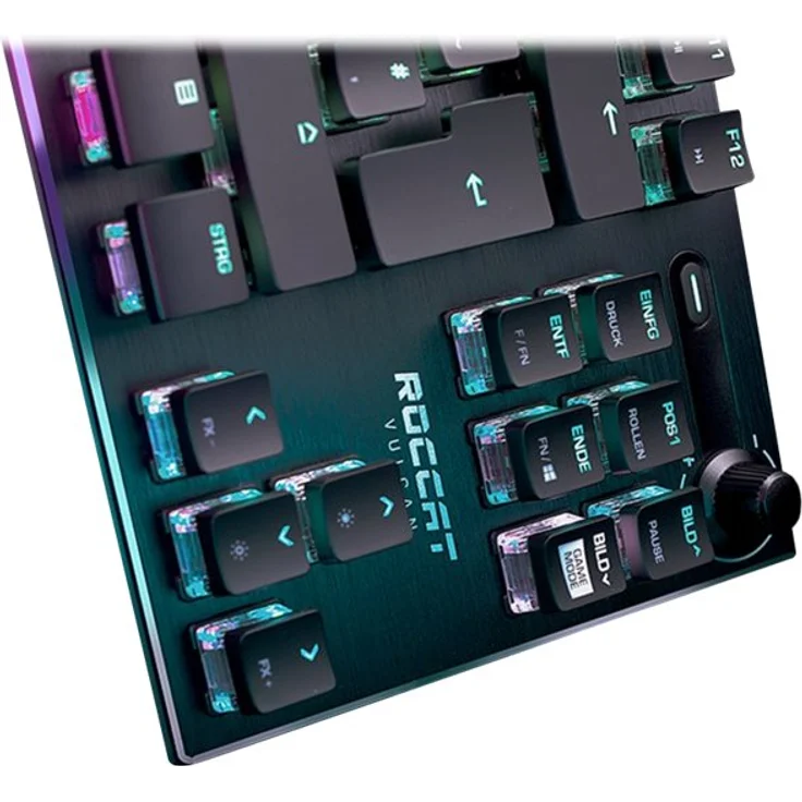 ROCCAT VULCAN TKL - Tastatur - mit Lautstärkerad - backlit - USB - QWERTZ - Deutsch - Roccat Titan Linear Switch (ROC-12-270) – Bild 5