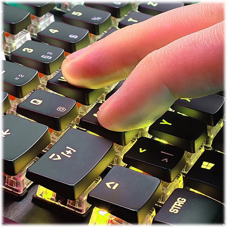 ROCCAT VULCAN TKL - Tastatur - mit Lautstärkerad - backlit - USB - QWERTZ - Deutsch - Roccat Titan Linear Switch (ROC-12-270) – Bild 6