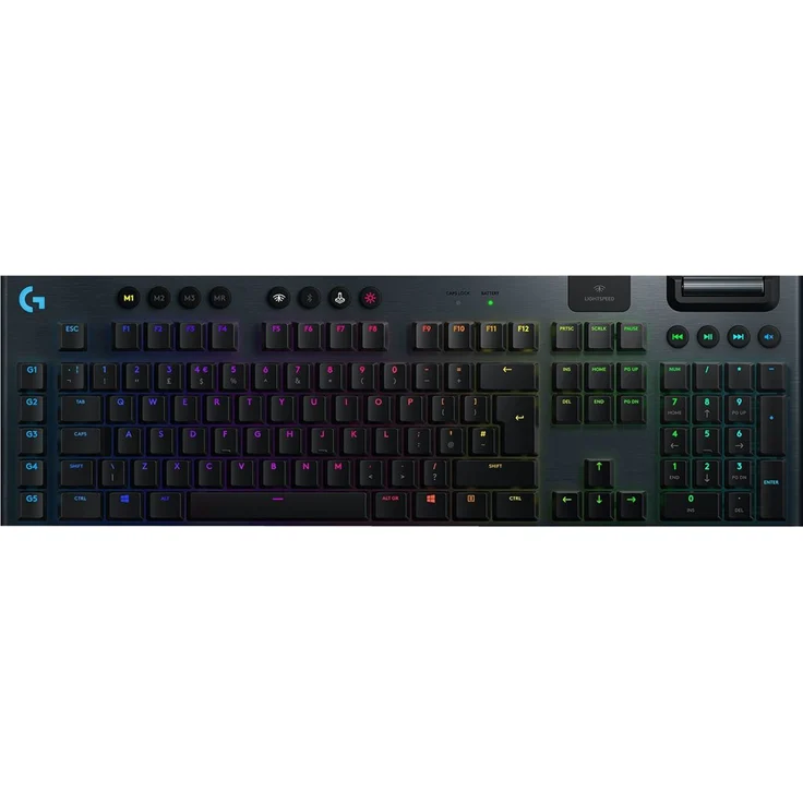 Logitech G915 LIGHTSPEED Wireless RGB Mechanical Gaming Keyboard - GL Tactile - Tastatur - Hintergrundbeleuchtung - Bluetooth, LIGHTSPEED - Nordisch QWERTY - Tastenschalter: GL Tactile - Schwarz – Bild 5