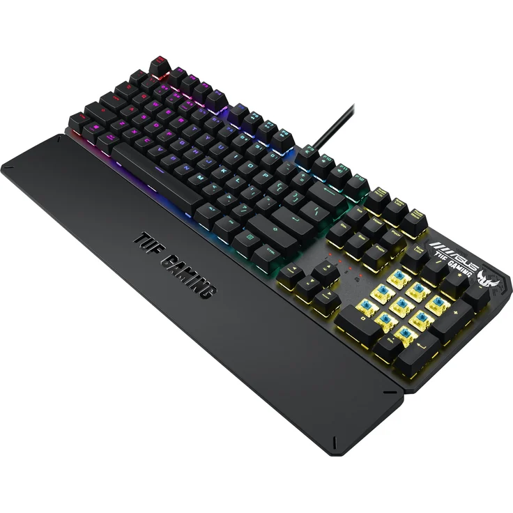 ASUS TUF Gaming K3 - Tastatur - backlit - USB - Deutsch QWERTZ - roter Schalter - gunmetal-grau (90MP01Q0-BKDA00) – Bild 6