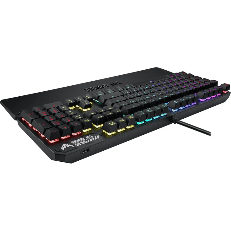ASUS TUF Gaming K3 - Tastatur - backlit - USB - Deutsch QWERTZ - roter Schalter - gunmetal-grau (90MP01Q0-BKDA00) – Bild 9