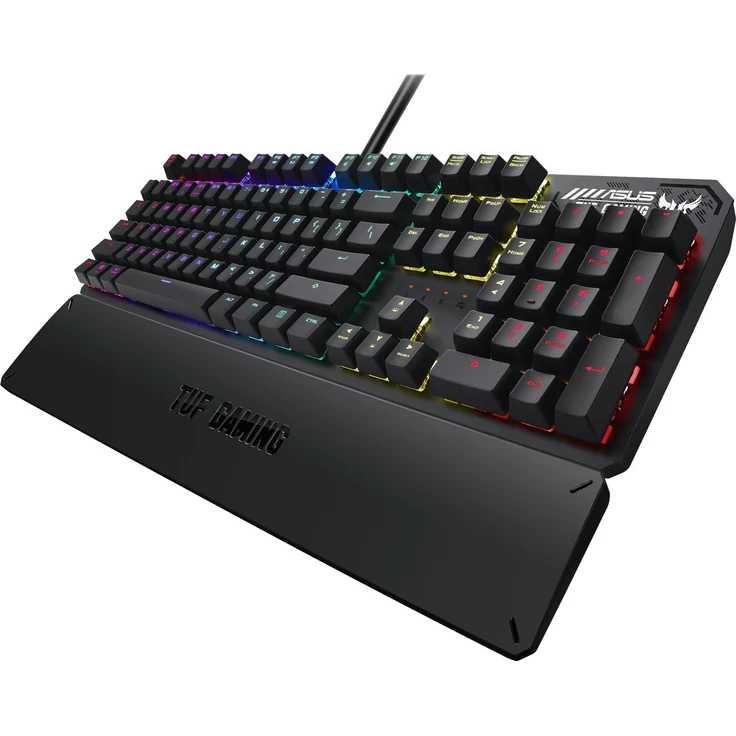 ASUS TUF Gaming K3 - Tastatur - backlit - USB - Deutsch QWERTZ - roter Schalter - gunmetal-grau (90MP01Q0-BKDA00) – Bild 3