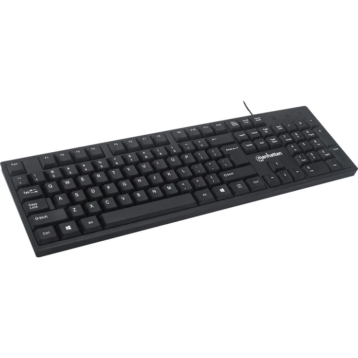 Manhattan USB-Tastatur kabelgebunden Schwarz Deutsches QWERTZ-Layout – Bild 3