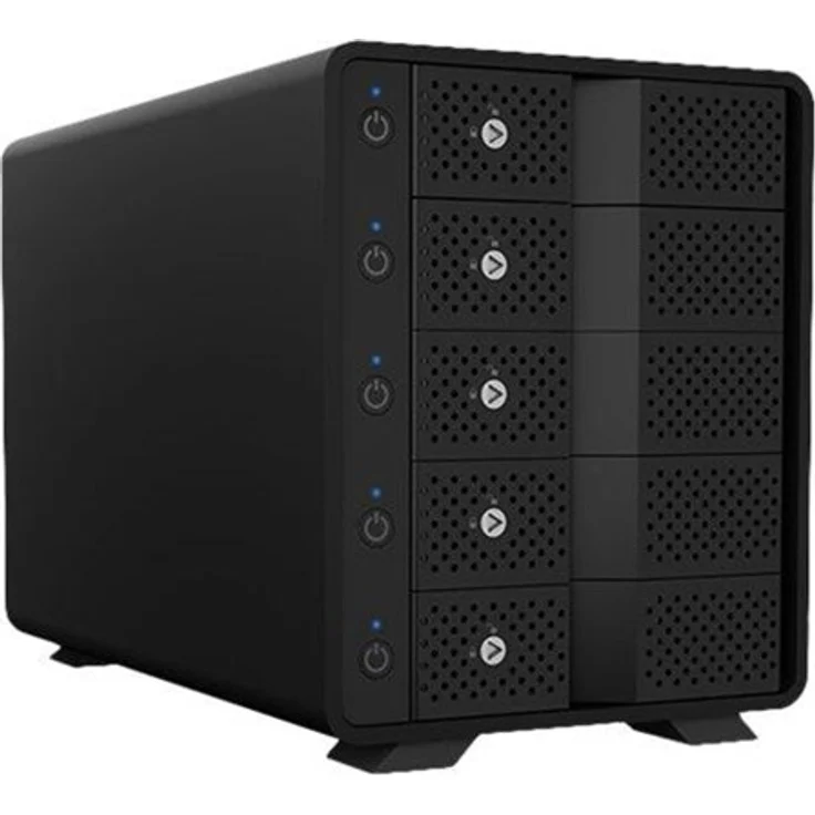 ICY BOX 5-Fach Festplattengehäuse für 3,5 Zoll Festplatten, einzeln schaltbar, trägerlos, USB 3.1 Gen2 (USB-C, USB-A), Lüfter, Aluminium, Schwarz – Bild 2