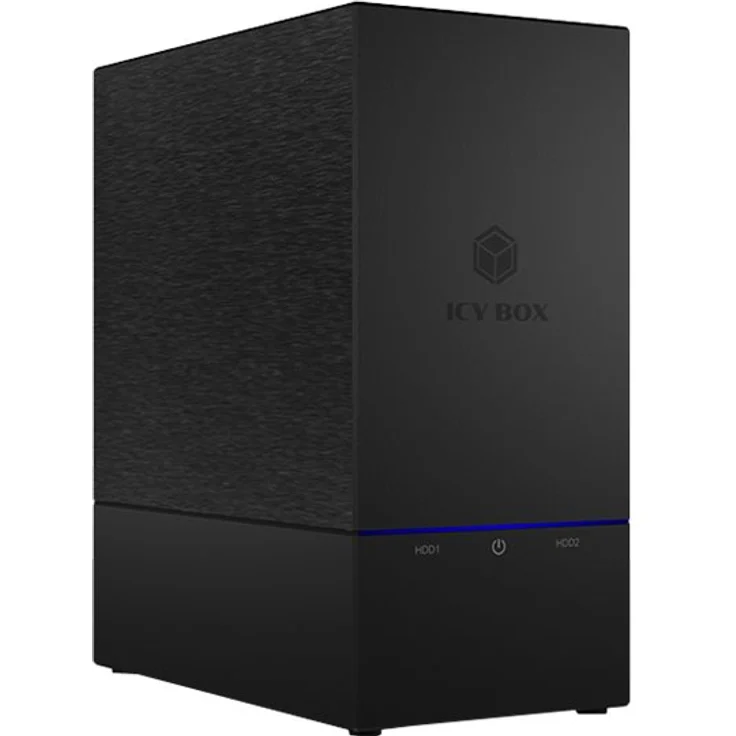 ICY BOX USB RAID Gehäuse für 2 Festplatten, 2,5 Zoll & 3,5 Zoll, USB 3.1 Gen2 (10 Gbit-s), USB-C, RAID 1, 0, JBOD, Lüfter, extern, Schwarz – Bild 4