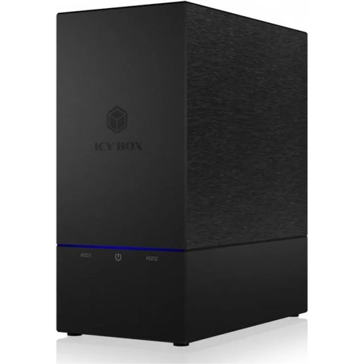 ICY BOX USB RAID Gehäuse für 2 Festplatten, 2,5 Zoll & 3,5 Zoll, USB 3.1 Gen2 (10 Gbit-s), USB-C, RAID 1, 0, JBOD, Lüfter, extern, Schwarz – Bild 2