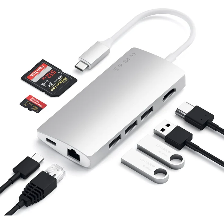 Satechi Type-C Multi-Port Hub 4K Ethernet V2 für Geräte mit USB-C Anschluss - S – Bild 2