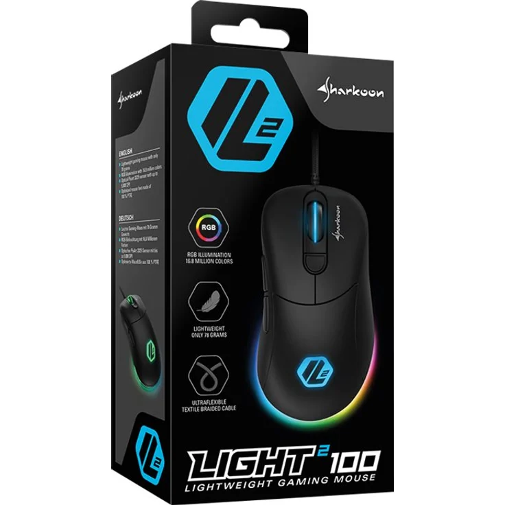 Sharkoon Light² 100, Gaming Maus, RGB – Bild 2