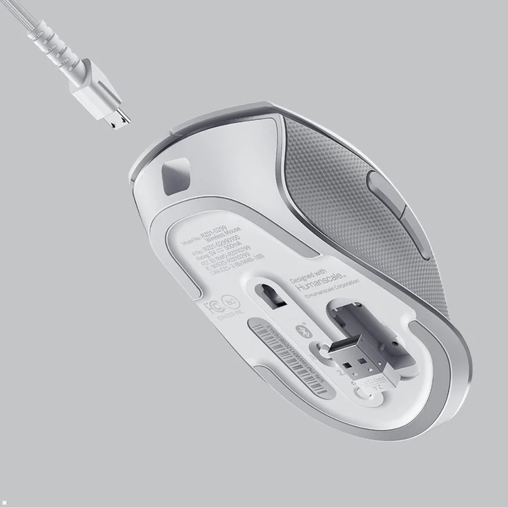 Razer Pro Click - Ergonomische kabellose Profi-Maus für mehr Produktivität im Büro (USB Wireless Office Mouse für PC-Mac, Bluetooth, bis zu 4 Geräte gleichzeitig, bis zu 400 Stunden Akkulaufzeit) – Bild 2