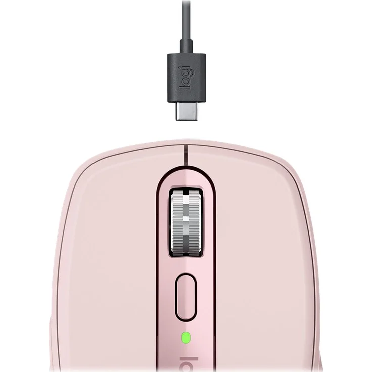Logitech MX Anywhere 3 kompakte, leistungsstarke Maus Kabellos, Magnetisches Scrollen, ergonomisch, anpassbare Tasten, USB-C, Bluetooth, Apple Mac, iPad, Windows PC, Linux, Chrome - ROSE – Bild 6
