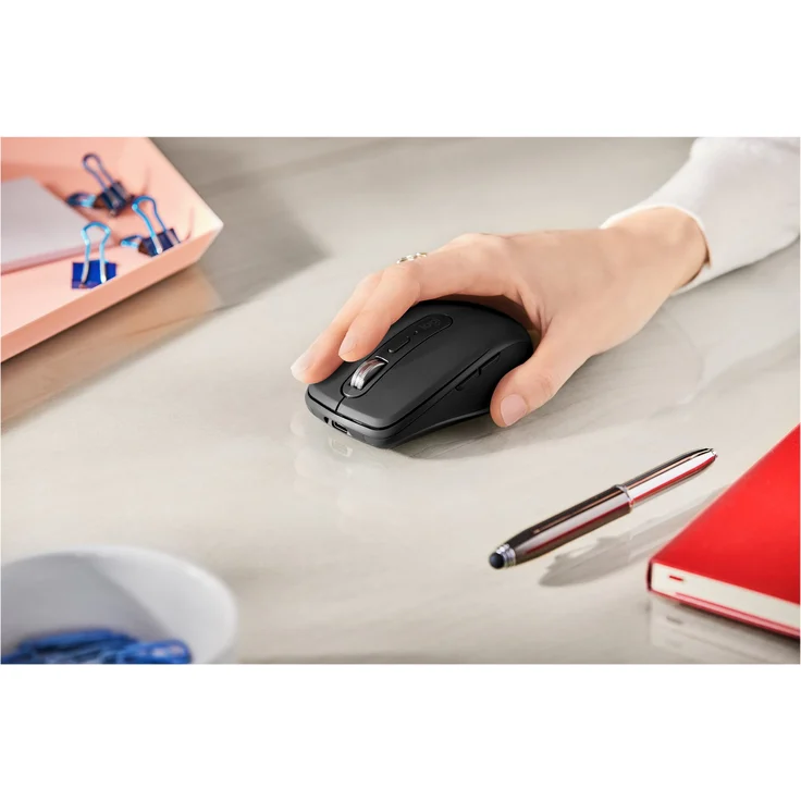 Logitech MX Anywhere 3 kompakte, leistungsstarke Maus Kabellos, Magnetisches Scrollen, ergonomisch, anpassbare Tasten, USB-C, Bluetooth, Apple Mac, iPad, Windows PC, Linux, Chrome - GRAPHITE – Bild 9