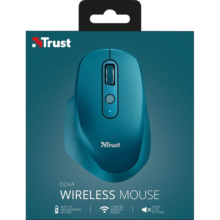 TRUST Ozaa Rechargeable Mouse Black Blau (17620319103) – Bild 3