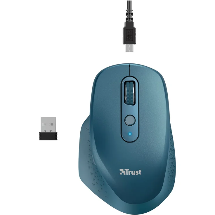 TRUST Ozaa Rechargeable Mouse Black Blau (17620319103) – Bild 6