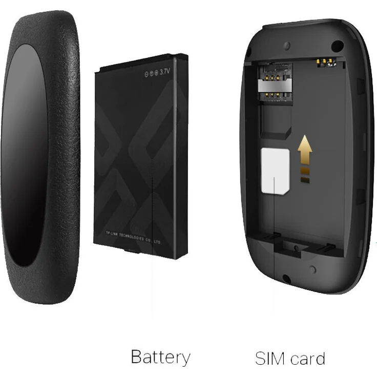 TP-Link M7000 mobiler WLAN Router (4G/LTE bis zu 150 Mbit/s Download, 50 Mbit/s Upload, Hotspot, Cat4, 2000 mAh Akku, kompatibel mit allen europäischen SIM Karten, ohne Display) schwarz – Bild 4