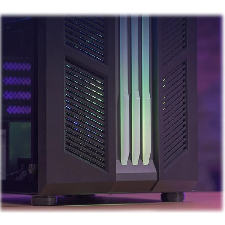 Aerocool Prime, ATX PC-Gehäuse, ARGB Dreifach-Front, Gehärtetes Glas,Lüfter 12cm – Bild 4