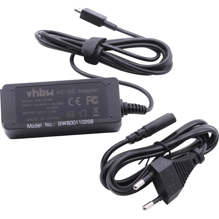 VHBW 220V Laptop Netzteil für Asus EeeBook T100, T100TA, T100TAF, Transformer Book Flip TP200SA, Asus Vivobook E200H, E200HA, E202SA, E205SA