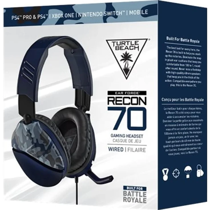Turtle Beach Recon 70 Camo - Blau Gaming Headset - PS4, PS5, Xbox One, Xbox Series S-X, Nintendo Switch und PC – Bild 5