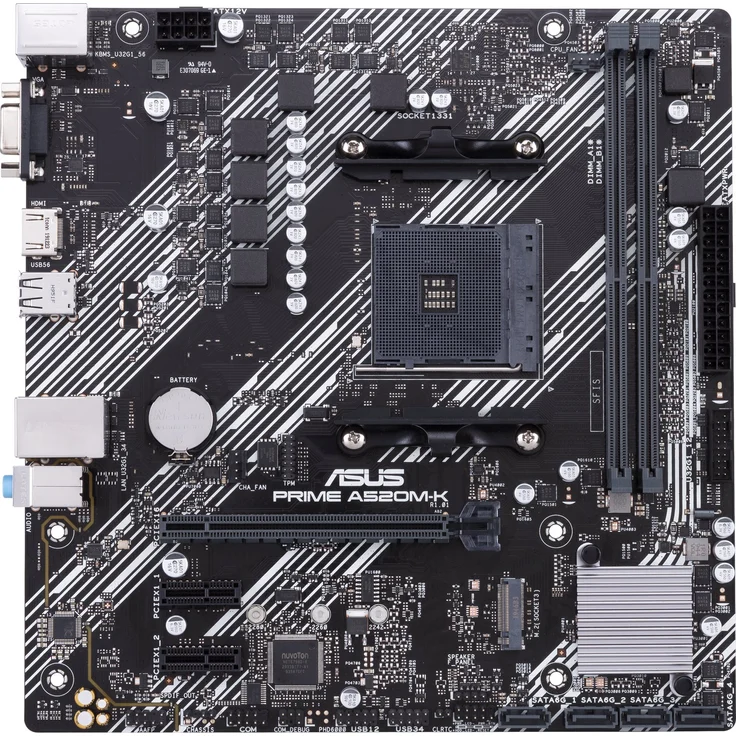 ASUS PRIME A520M-K - micro ATX, AMD A520, Sockel AM4, Dual-channel DDR4-SDRAM (90MB1500-M0EAY0) – Bild 2